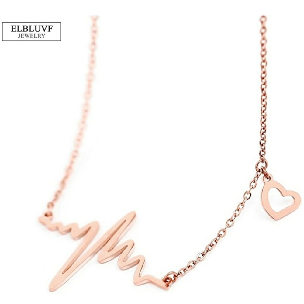 EKG Heartbeat Love Cardiogram Necklace Jewelry